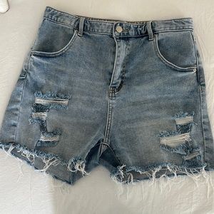 Medium soft stretchy high waist distressed sexy denim shorts byegreis Bermudas